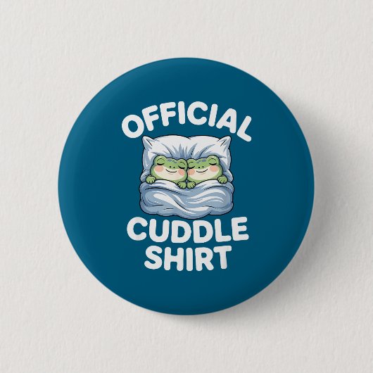 Cuddle Shirt Funny Cute Frogs Cozy  Button (Vorderseite)