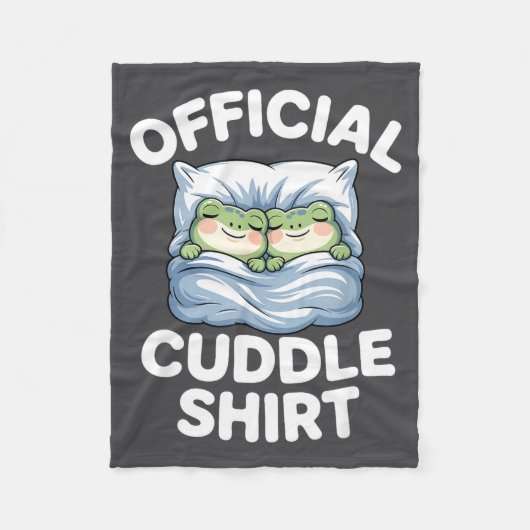 Cuddle Shirt Funny Cute Frogs Cozy  Fleecedecke (Vorderseite)
