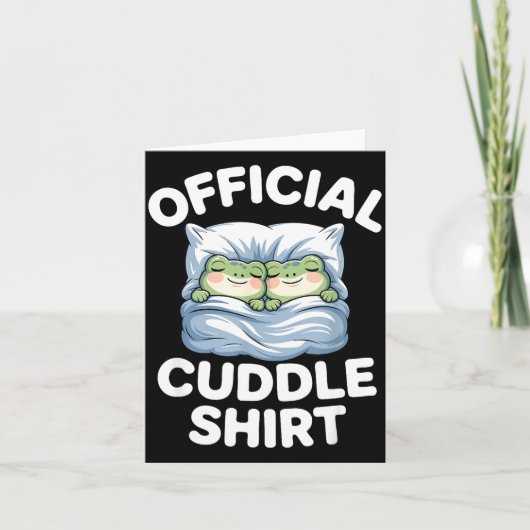 Cuddle Shirt Funny Cute Frogs Cozy Karte (Vorderseite)