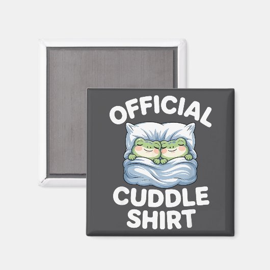 Cuddle Shirt Funny Cute Frogs Cozy  Magnet (Vorderseite/Rückseite)