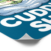 Cuddle Shirt Funny Cute Frogs Cozy  Poster (Ecke)