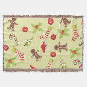 Cuddle Up Gingerbrett Mann Weihnachten Decke (Vorderseite)