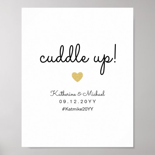 Cuddle Up Wedelblanket oder Shawl Fevor Sign Poster (Vorne)