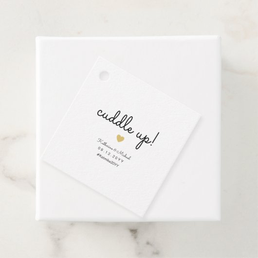 Cuddle up Winter Wedding Blanket oder Schawl Rusti Geschenkanhänger (Beispiel)