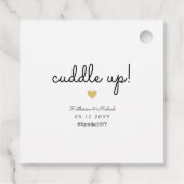 Cuddle up Winter Wedding Blanket oder Schawl Rusti Geschenkanhänger (Rückseite)