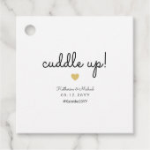 Cuddle up Winter Wedding Blanket oder Schawl Rusti Geschenkanhänger (Vorderseite)