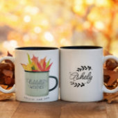 Cuddle Weather Watercolor Fall Personalized Zweifarbige Tasse