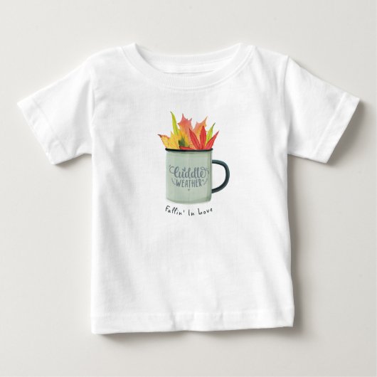 Cuddle Weather Watercolor Herbstlaube Herbst Baby T-shirt (Vorderseite)
