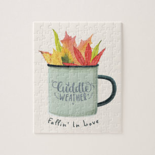 Cuddle Weather Watercolor Herbstlaube Herbst Puzzle