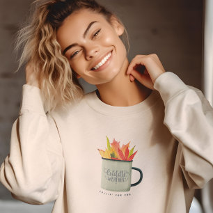 Cuddle Weather Watercolor Herbstlaube Herbst Sweatshirt