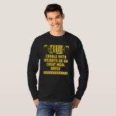 Cuddle Weights Cheat Meal Date Workout Humor Gym T-Shirt (Vorne ganz)