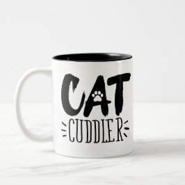 Cuddler Happy Cuddler Aesthetic Cat Pictures Zweifarbige Tasse