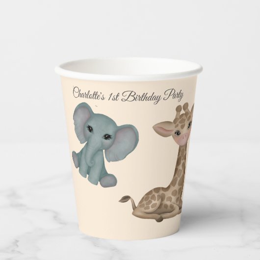 Cuddles 1. Geburtstag Party Pappbecher (Vorderseite)