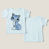 Cuddles-Blue-Kitty-T - Shirt (Design Vorderseite & Rückseite)