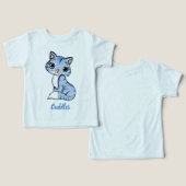 Cuddles-Blue-Kitty-T - Shirt (Design Vorderseite & Rückseite)