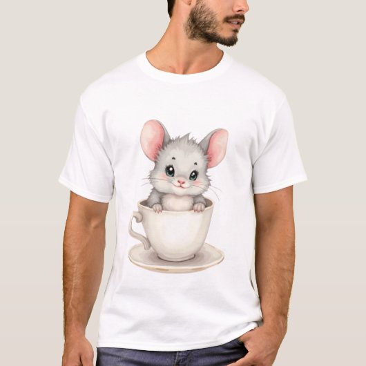 Cuddles Cup - Chinchilla in Teacup T-Shirt (Vorderseite)