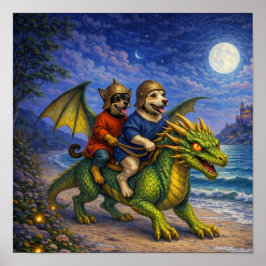 "Cuddles, Loves to Fly" Poster