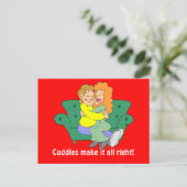 Cuddles machen es gut postkarte (Stehend Vorderseite)