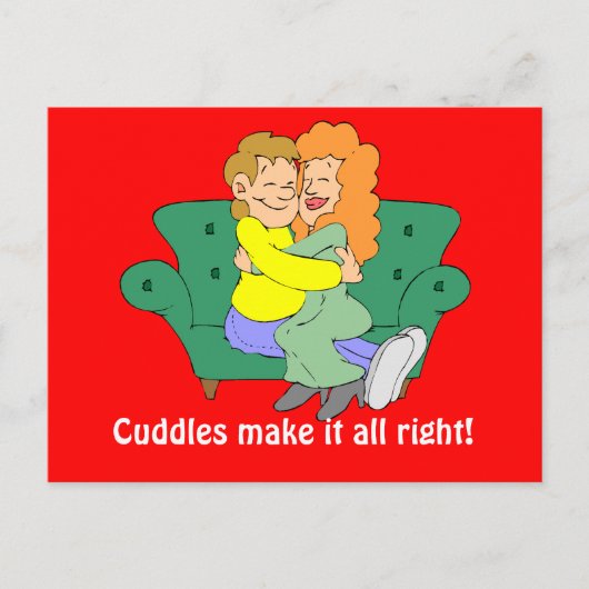 Cuddles machen es gut postkarte (Vorderseite)