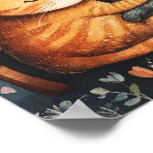 Cuddles Snuggles und Kitty Liebe Poster Wall Art (Ecke)