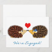 Cuddley Igel Wir sind Verlobt Ankündigung (Vorne/Hinten)