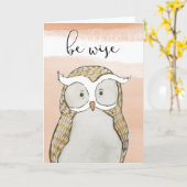 Cuddlies Eule | ist klug Karte (Gelbe Blume)