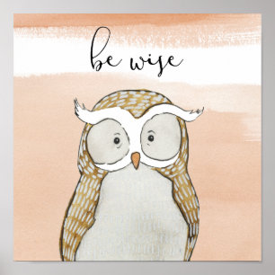 Cuddlies Eule   Sei weise Poster