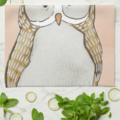 Cuddlies Owl | Sei weise Geschirrtuch (Gefaltet)