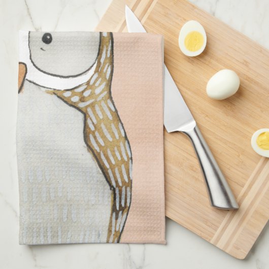 Cuddlies Owl | Sei weise Geschirrtuch (Viertel Falte)