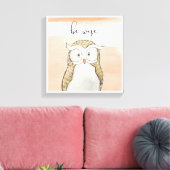 Cuddlies Owl | Sei weise Leinwanddruck (Insitu (Wohnzimmer))