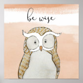 Cuddlies Owl | Sei weise Poster (Vorne)