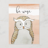 Cuddlies Owl | Sei weise Postkarte (Vorderseite)