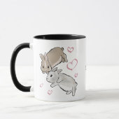 Cuddling bunnies tasse (Links)