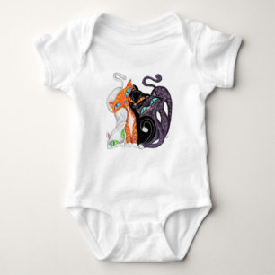 Cuddling Cats Baby Bodysuit - Hugs - Gemälde Strampler