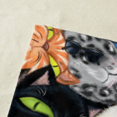 Cuddling Cats Beach Towel Cat Hugs Strandtuch (Beispiel)