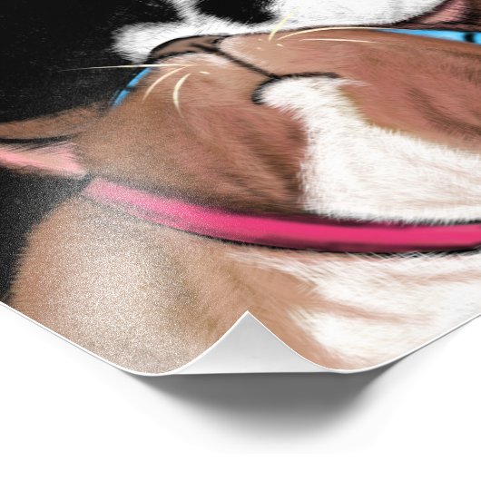 Cuddling Cats Poster (Ecke)