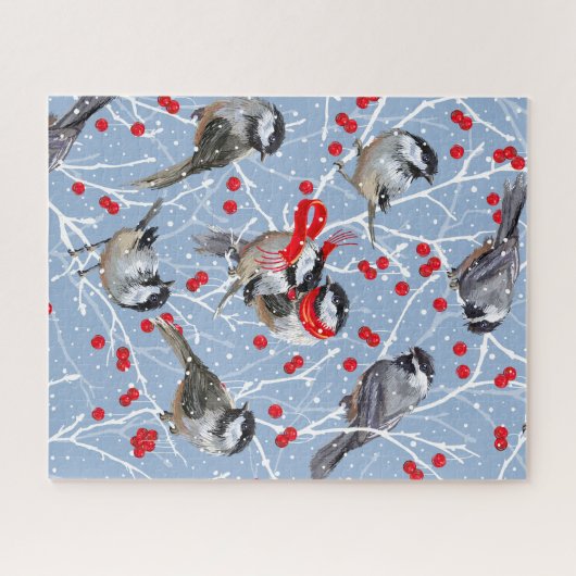 Cuddling Chickadees Jigsaw Puzzle (Horizontal)