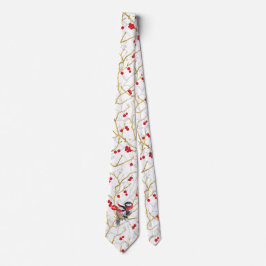 Cuddling Chickadees Romance Neck Tie Krawatte