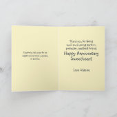 Cuddling Ducks Pond Art Love Jubiläum Karte (Innenseite)