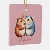 Cuddling Mice Couple Valentine Keramikornament (Rechts)