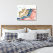 Cuddling Mutter und Baby Art Leinwanddruck (Insitu (Schlafzimmer))