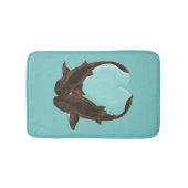 Cuddling Nurse Sharks Badematte (Vorderseite)