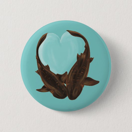 Cuddling Nurse Sharks Button (Vorderseite)