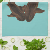 Cuddling Nurse Sharks Geschirrtuch (Gefaltet)