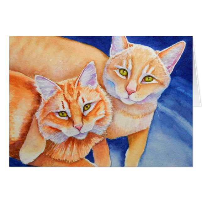Cuddling Orange Tabby Cats (Vorderseite (Horizontal))