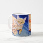 Cuddling Orange Tabby Cats Kaffeetasse (Vorderseite Links)