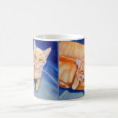 Cuddling Orange Tabby Cats Kaffeetasse (Mittel)