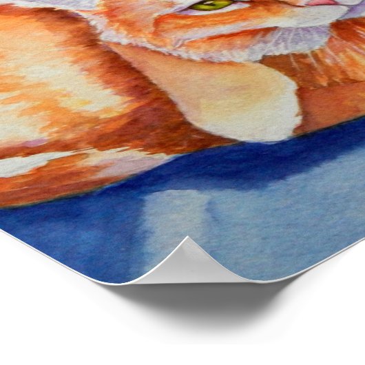 Cuddling Orange Tabby Cats Poster (Ecke)