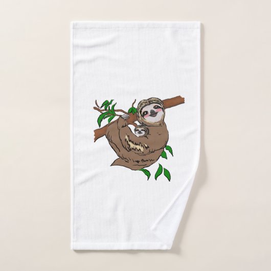 Cuddling Sloth Badhandtuch Set (Handtuch)