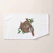 Cuddling Sloth Badhandtuch Set (Handtuch)